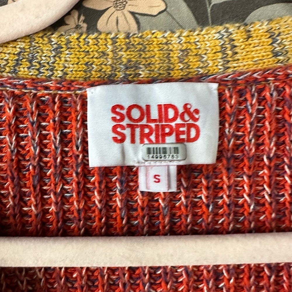 Solid & Striped The Riley Cardigan in applewood combo size small - Picture 9 of 9